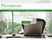 Tablet Screenshot of pennbrookinsurance.com